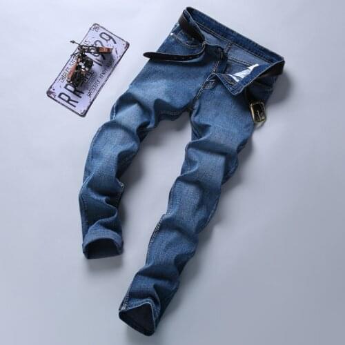2021 Straight fit jeans for men classic and regular stretch denim pants chic and fashionable for work large size 28-40