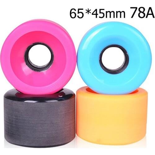 4 Piece 78A Surf Skate Wheels 65MM Longboard Cruiser Board PU Wheels DIY Skateboard Rough Road Wheel Parts Replacement Supply