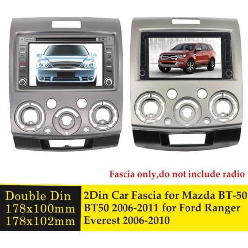 2Din Car Radio Fascia Center Stereo Radio DVD GPS Plate Panel Frame Bezel For Mazda BT-50 BT50 For Ford Everest Ranger 2006-2011