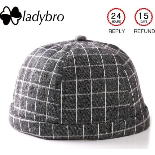 Ladybro Men Landlord Hat Women Lattice Beret Cap Male Autumn Winter Hat Female Street Melon Hat Lady Retro Bonnet Cap Femme
