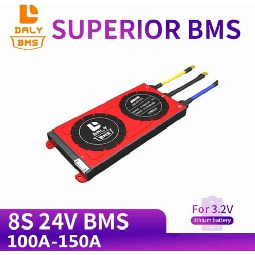 Daly BMS 8S 24V 100A 120A 150A Separate port Common Port BMS for lithium LiNCM LiFePO4 Battery Pack Dali water proof for ebike