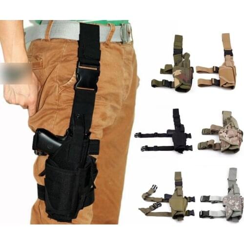 Tactical Gun Holster Nylon Leg Pistol Holster for Right Hand Accessories Glock 17 19 22 23 31 32 Airsoft Hunting Pouch