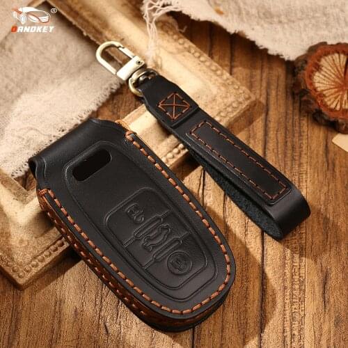 Dankey Leather Car Key Case For Audi Q5 A4L A5 A6 A7 A8 RS4 RS5 S4 S5 A4l A3 A4 Quattro Q5 Q7 A6 A8 High Quality Case