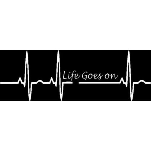 Lovely Car Sticker 3D Heart Beat Trackpad Life On Decals Stickers Motorcycle Car Styling sticker 18CM*6CM