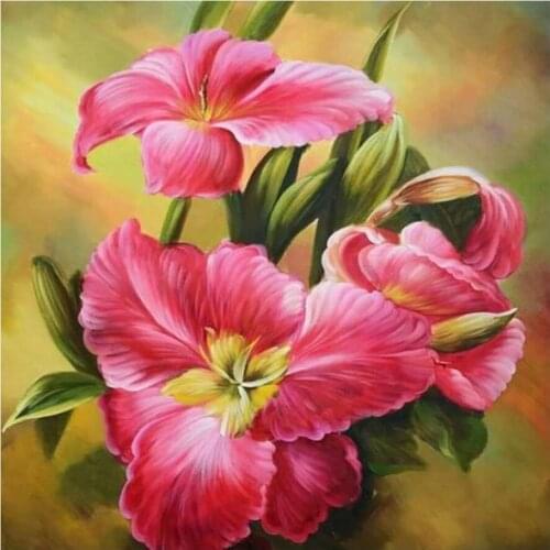 Red Hippeastrum Flower Diamond Painting Floral Round Full Drill Nouveaute DIY Mosaic Embroidery 5D Cross Stitch Home Decor Gifts