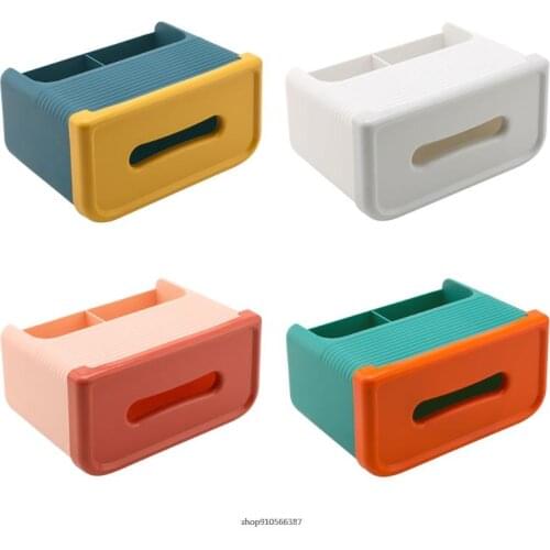 Creative Desktop Tissue Box Cover Minimalist Remote Control Holder Stationery Storage Case Pen Watch Cosmetic Organizer Dropship