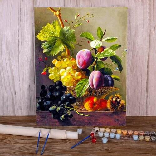 Fruit Landscape Coloring By Numbers Painting Package Oil Paints 50*70 Picture By Numbers Photo Decorative Drawing