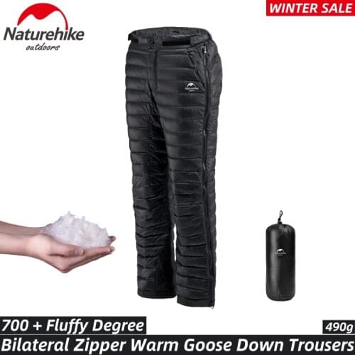 Naturehike Warm Pants for Winter-5~-20℃ Goose Down Pants Double Zipper Man and Woman Camping Pants Thick Windproof Trousers