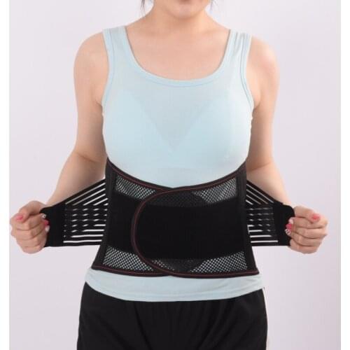 2021 Orthopedic Men Women Lumbar Support Back Brace Belt Tourmaline Self-heating Magnetic Waist Belt Steel Bone With 3pcs Pad