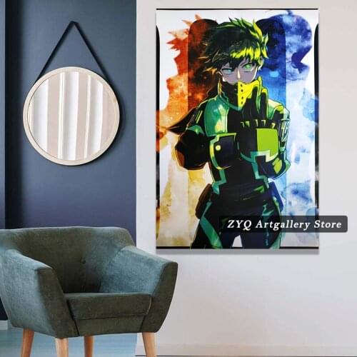 Poster Anime Boku No Hero Academia Midoriya Izuku Deku My Hero For Living Room Framework Artwork MHA