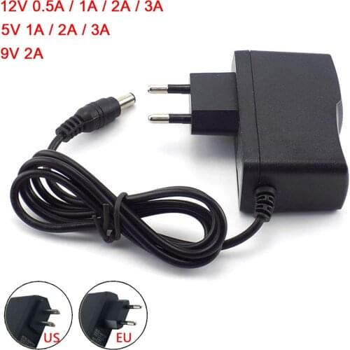 100-240V AC to DC Converter 12V 9V 5V 1A 2A 3A 0.5A Power Adapter Supply Transformer Charger 5.5mm x2.1 2.5mm for CCTV led strip