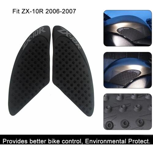 For Kawasaki ZX-10R 2006 2007 ZX10R Motorcycle Anti slip Tank Pad 3M Side Gas Knee Grip Traction Pads Protector Stickers