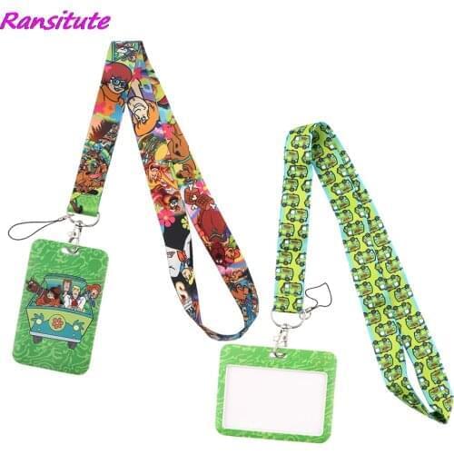 Ransitute R1548 Funny Dog Best Friend Cartoon Card Holder ID Holder Bus Card Holder Staff Card With Lanyard