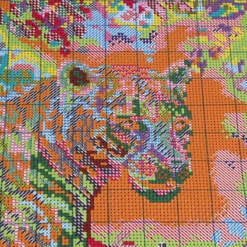 Dimensions Needlecrafts Leopard Stamped Cross Stitch Craft Animal Embroidery