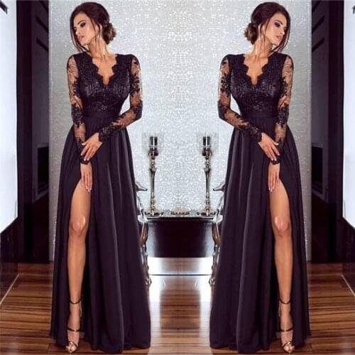 Mesh Maxi Dress Women Streetwear 2020 European Palace Lace Dresses For Women Black Mesh Sheer Woman Party Dresses Plus Size B148