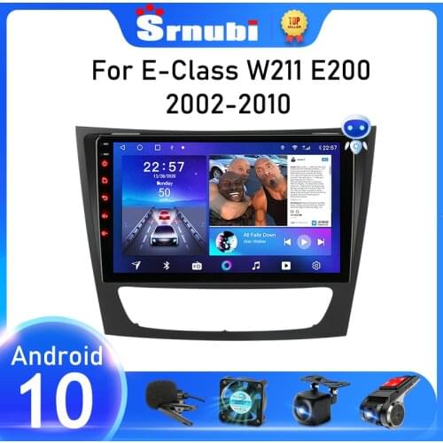 Srnubi Android 10 Car Radio for Mercedes Benz E-class W211 E200 E220 E300 E350 E240 CLS 2002 - 2010 Multimedia Player 2 Din DVD