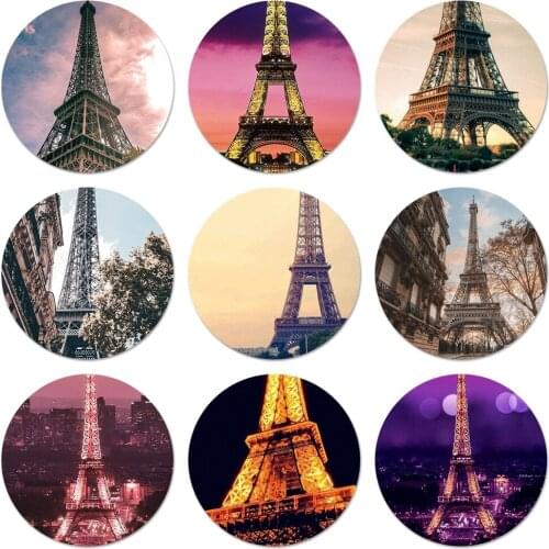 London Paris Eiffel tower France Icons Pins Badge Decoration Brooches Metal Badges For Backpack Decoration