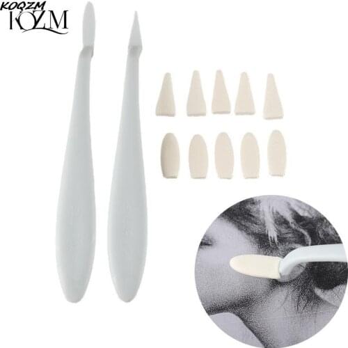 12Pcs/Set Art Sketch Wipe Knife Washable Sponge Wiper Highlight Artist Drawing Correction Sketch Tool