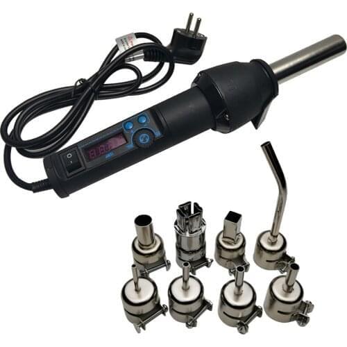 220V 650W EU Plug Car Hot Air Heater & Hot Air Heater Nozzles LED Digital Display Hot Air Gun Protable Hot Air Gun Repair Tool
