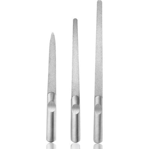 3Pc Nail Art DIY Nail file Stainless Steel Cuticle Pusher Manicure Dropped the suit Polishing Fix Strip Nail Care Polish Tools