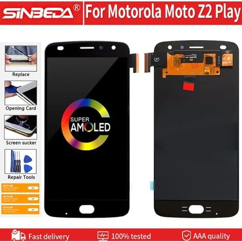 5.5" AMOLED For Motorola Moto Z2 Play XT1710-01/07/08/10 LCD Display with Touch Screen Digitizer For Moto Z2 Play Display XT1710