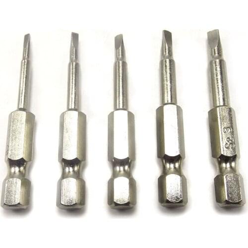 High Quality 5Pcs/Set 50mm Magnetic Triangle Screwdriver Bits S2 Steel 1/4" Hex Shank Screwdrier Set 1.8/2.0/2.3/2.7/3.0mm