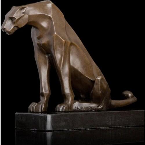 European Abstract panther model ornaments Bronze crafts furniture office Gallery Club decoration Business gifts