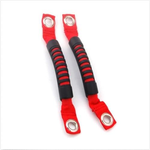 BBQ@FUKA 2pcs Auto Red Rear Side Handle Grab Handles Thin Holder Fit For Jeep Wrangler 2007-2015 Car-Styling Car Accessories