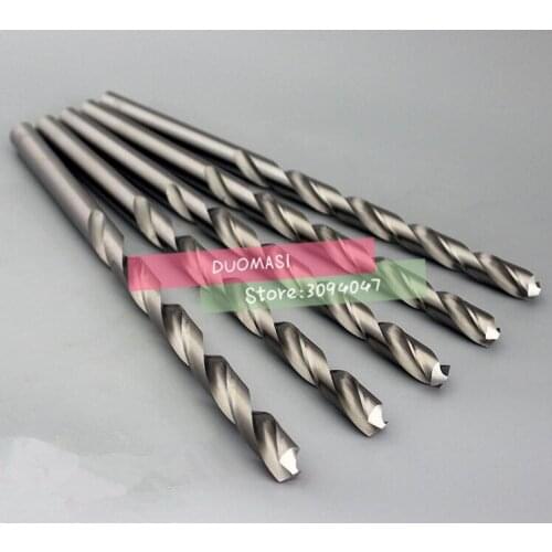 Free shipping New Brand 10PCS 4.0mm-8.0mm Extra Long High Speed Steel Twist Drill Bit Straigth Shank Auger metal Drilling Bit