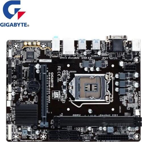 For Gigabyte GA-B150M-D2V DDR3 B150M-D2V Motherboard LGA 1151 DDR3 For Intel B150 Used Desktop Mainboard PCI-E X16 3.0