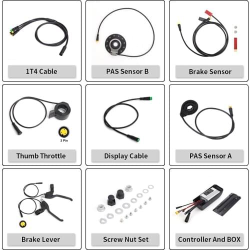 E-bike Cable For Bafang/8FUN Motor Kits Gear Sensor USB Programming Hydraulic Brake Sensor Display 5PIN Brake 3pin 1T4 1T2