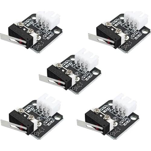 5Pcs 3D Printer Accessories X/Y/Z Axis End Stop Limit Switch 3Pin N/O N/C Easy to Use Micro Switch for CR-10 Series Ender-3
