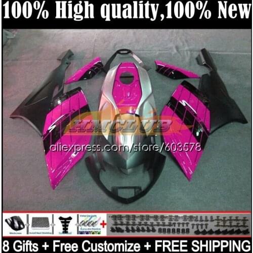 Body For BMW K 1200 S 1200S K1200S 05 06 07 08 09 10 47CL.47 K1200 S K-1200S 2005 2006 2007 2008 2009 2010 Fairing Rose black