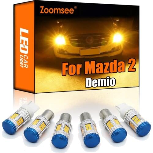 Zoomsee Canbus For Mazda 2 Demio 2014+ No Hyper Flash Error Auto Lamp LED Front Rear Turn Signal Light Indicator Bulb PY21W W21W