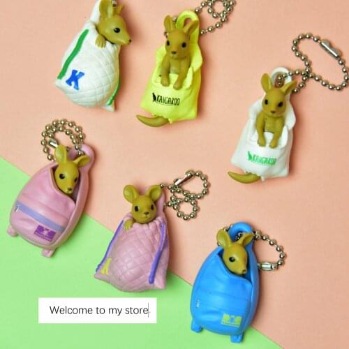 Mini pvc figure model toy kangroo 6pcs/set