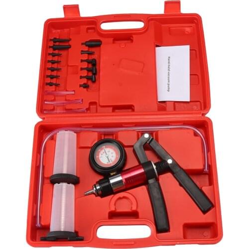 Multifunctional Hand Held Vacuum and Pressure Pump Tester Kit Brake Bleeder Complete Set for Car test vehicle settings operation