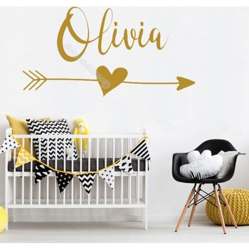 Arrow Heart Bohemia Wall Sticker Custom Name tribe Nationality Decal Kids Nursery teens Childrens bedroom Vinyl Art mural EA949