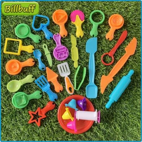 New DIY Slimes Play Dough Tool Accessories Plasticine Model Modeling Clay Kit Soft Clay Plastic Set Moulds Toy for children Gift
