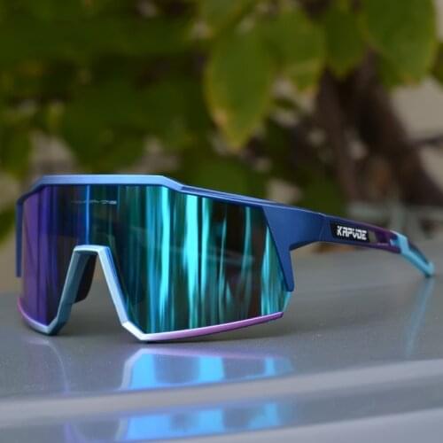 New 4 Lens Cycling Glasses Riding Equipment Windproof Goggles Mountain Road Bike Polarized Cycling Glasses