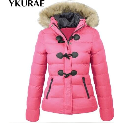 Women Coat Oversize Female Parkas Thick Hooded Jackets New Fashion Cotton Clothes Warm Winter Streetwear Casual Outerwear FL315