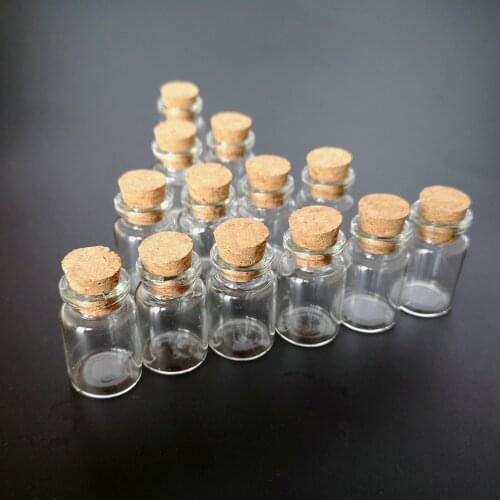 20Pcs 6ml Bayonet Type Empty Transparent Glass Storage Jars Bottle with Cork Mini Wishing Bottles Decoration Vials 22x35x12.5mm