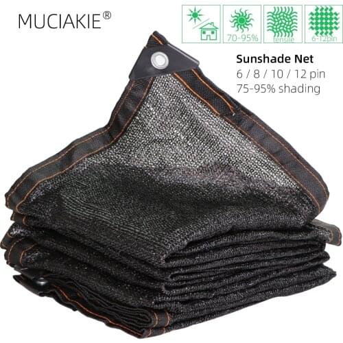 Sunshade Net Anti-UV 6/8/10/12 Pin High Shading Outdoor Garden Sunscreen Sunblock Shade Cloth Net Plant Greenhouse Car Cover