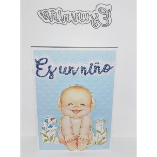 Spain Words Scrapbooking Cutting Dies Embossed Knife Punch Template for DIY Paper Album Photo Cards Making Dies Cut Die