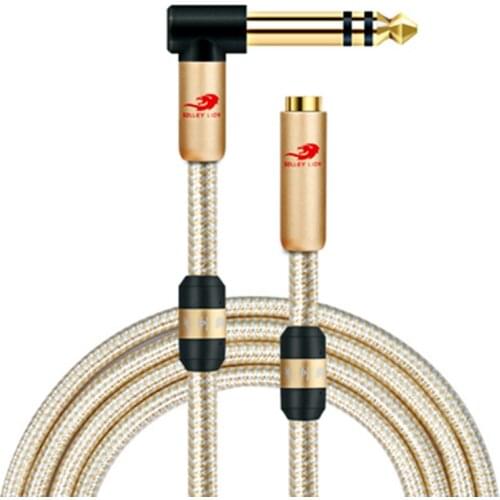Stereo 1/4'' TRS 6.35mm Male to 3.5mm Female Audio Cable for Amplifier Mixer Guitar Keyboards Headphone Shielded Extension Cords