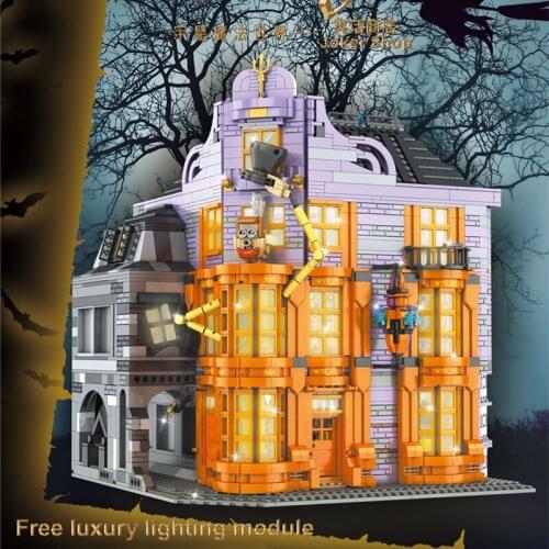 MOULD KING 16041 Building Blocks The Magic Joke Shop Movie Diagoned Alley Model Model Assembly Bricks Toys 16038 16039 16040