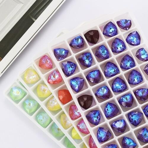 Loose Mocha Fluorescence Glue Rhinestones Colorful Pointback Art Crafts Decoration Stones Jewelry Accessories Rhinestone