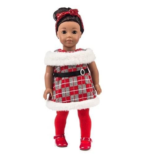 Warm Christmas Clothes+Hairbrnad fits for American18" girl doll alexander doll best gift