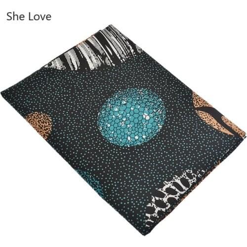 Chzimade 1Yard Ankara African Wax Prints Fabric Soft Universe Earth Printed Fabric For Women Dess Party Sewing Accessories