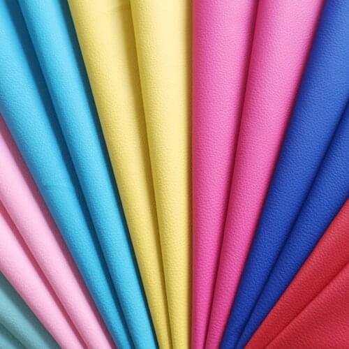 50*158cm 0.6mm Lychee PU leather Fabric by Meter Synthetic Faux Leather Fabric for Sewing DIY Bag Sofa Furniture Material