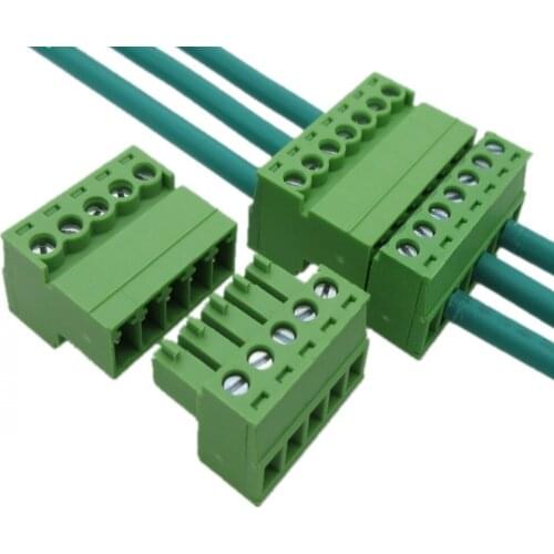 20sets Aerial butt Welding-free type 15EDGRK-3.81mm plug-in type Pluggable PCB Screw terminal block 2EDGRK for Connector row